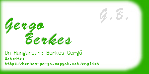 gergo berkes business card